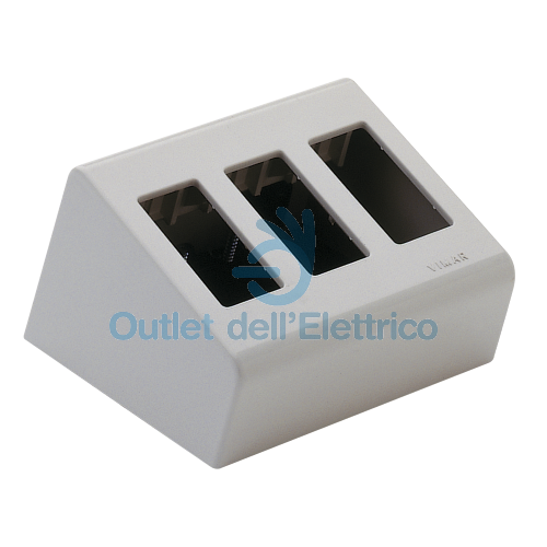 VIMAR SCATOLA INCLINATA TAVOLO 3M P50MM AVORIO 09933