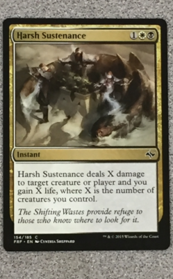 MTG - HARSH SUSTENANCE 1X- FATE REFORGED - COMMON - INSTANT - NM