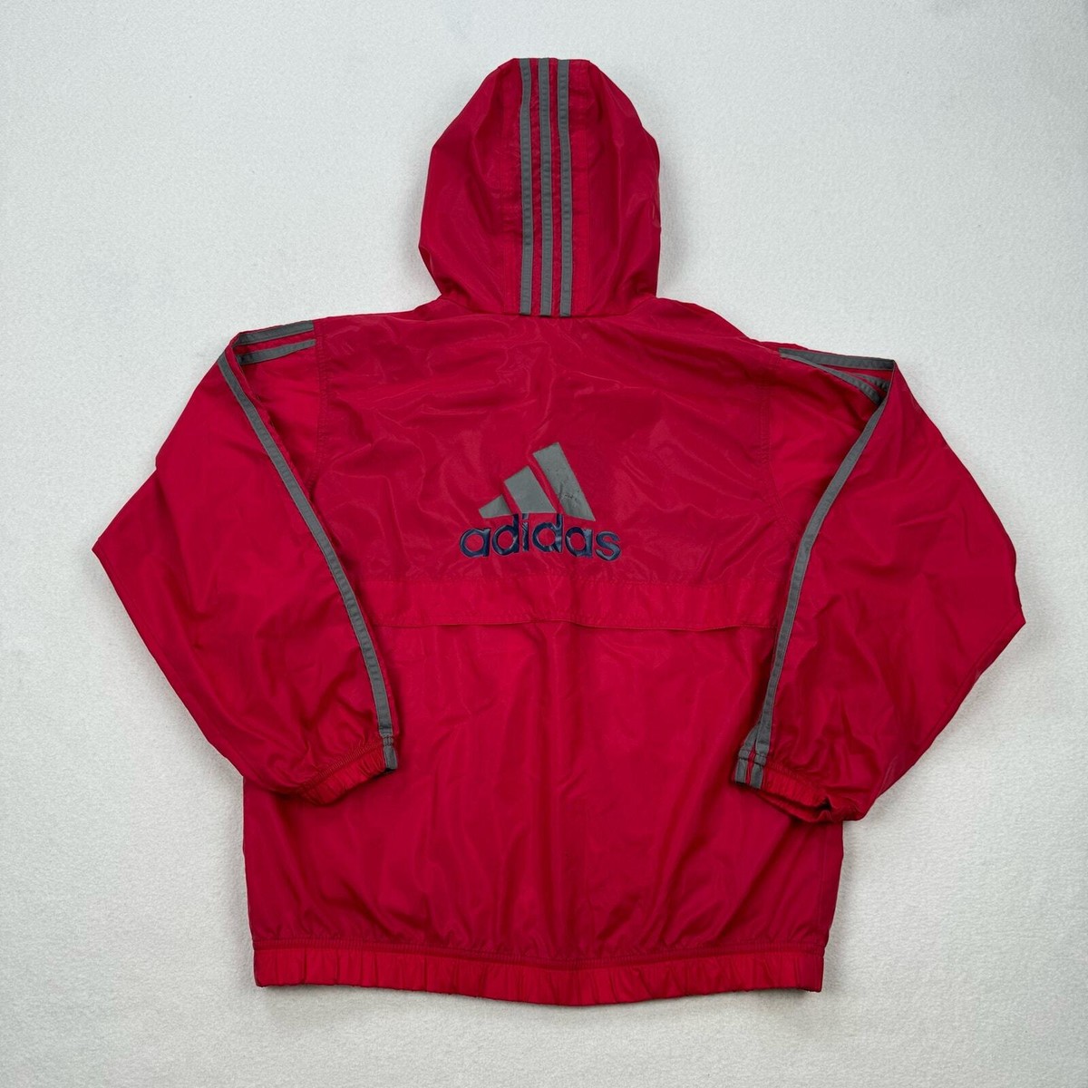 Vintage Adidas Jacket Size Small Pink Zip Up Windbreaker Track