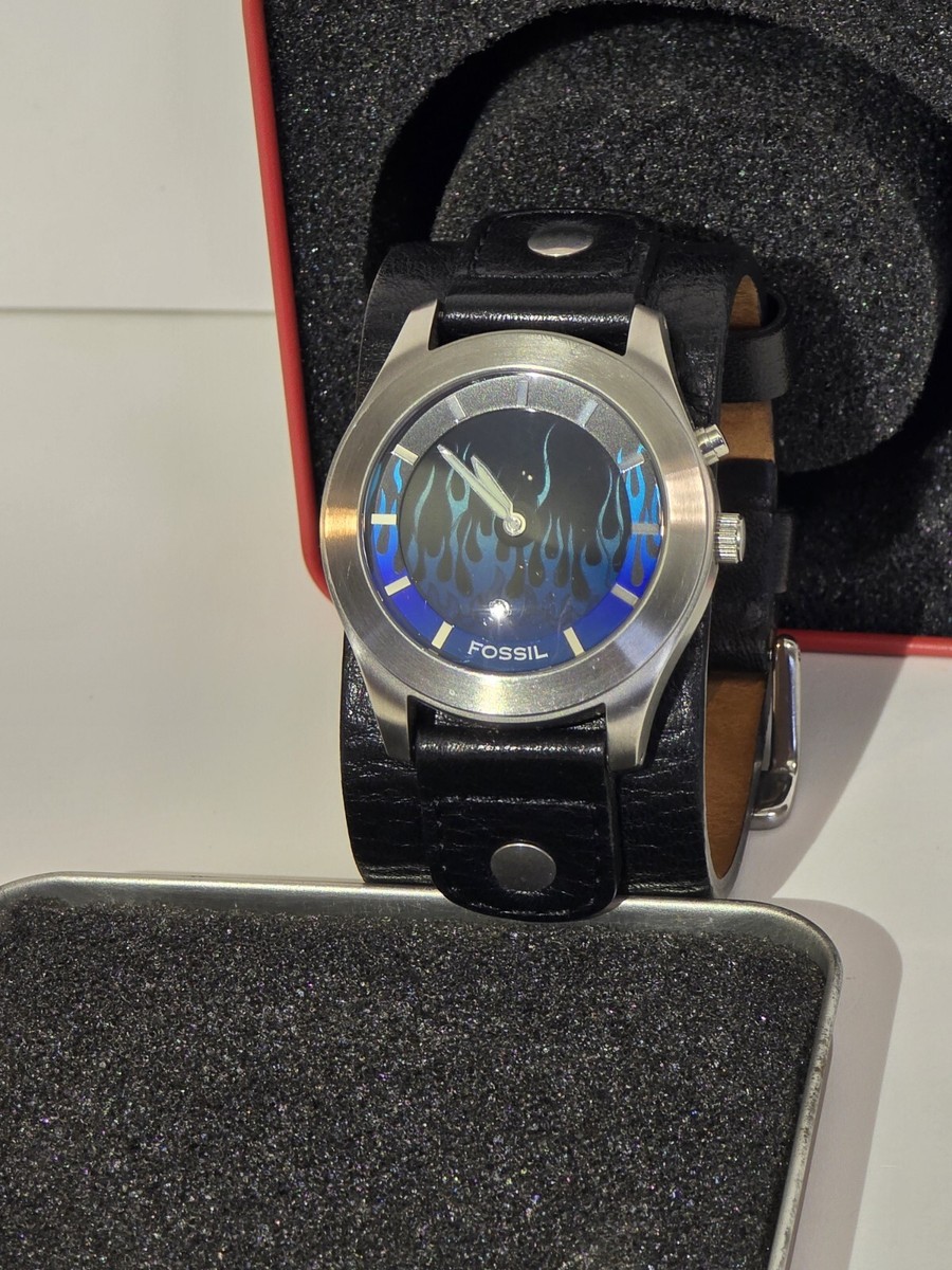 Fossil Blue Flame Big Tic Water Resistant Watch JR8199 W Fossil Blue Flame Big Tic Water Resistant Watch JR8199 W