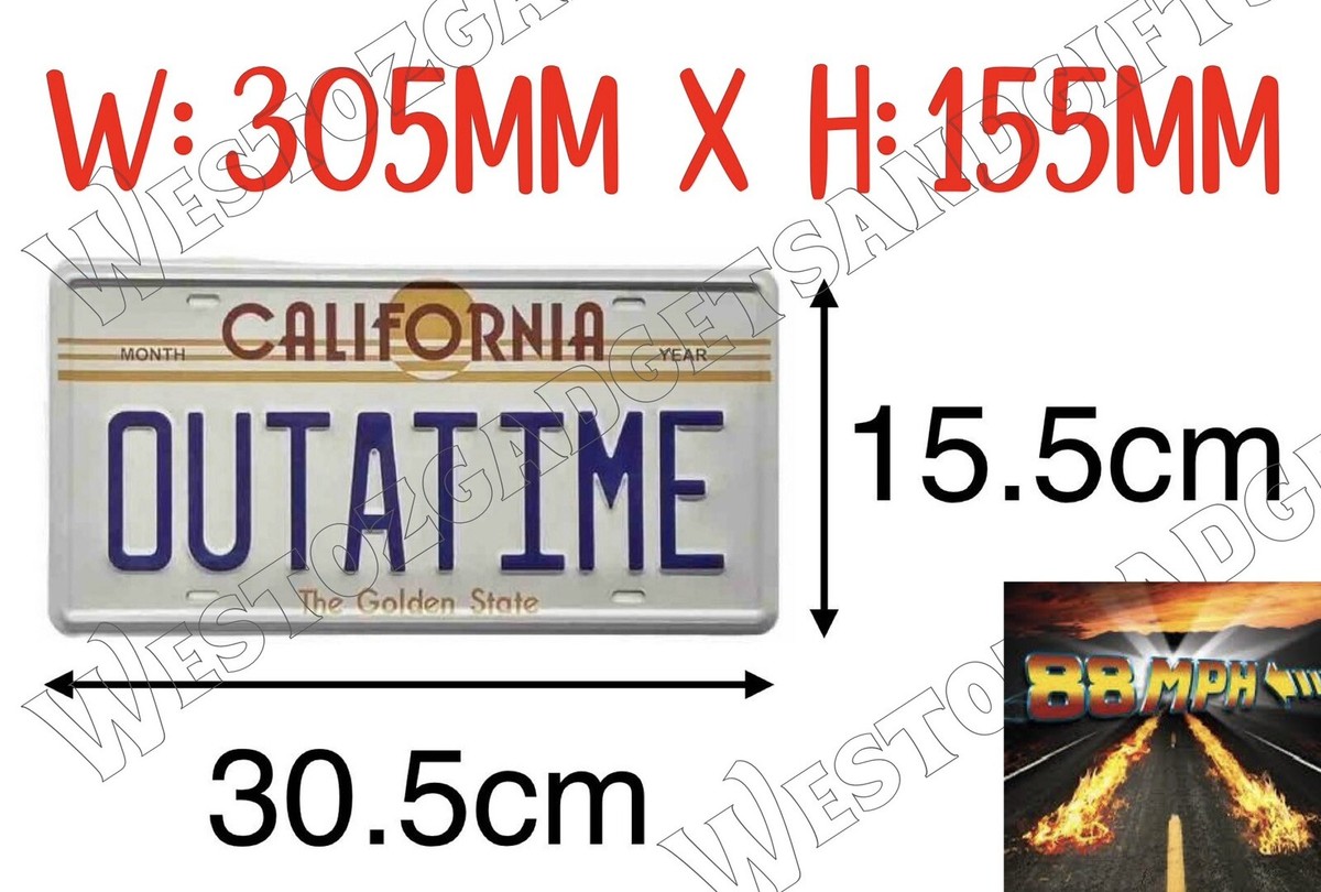Delorean Back To The Future Number Plate