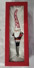 Santa Claus Hand Blown Glass Wine Stopper