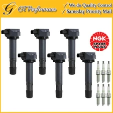 Quality Ignition Coil & NGK Spark Plug 6PCS for RLX/ Accord Odyssey Pilot V6