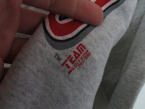 Vintage 1989 Maryland hoodie Grey College spellout cotton Hoodie Size L - Worn - Picture 7 of 15