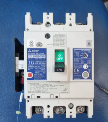 MITSUBISHI NV225-CWU 175A 3 POLE NO FUSE CIRCUIT BREAKER W/ F-2SUL