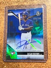 2021 Bowman Platinum Baseball # TOP-99 Dasan Brown Autograph Serial #'d 025/150