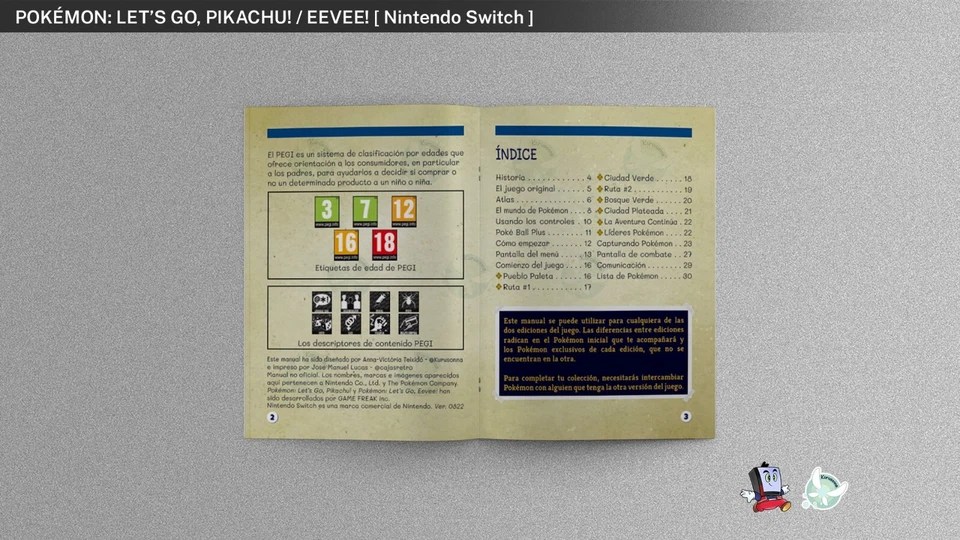 MANUAL POKEMON LET'S GO PIKACHU EEVEE (Switch) (Textos en Español) (32 páginas) - Imagen 2 de 4