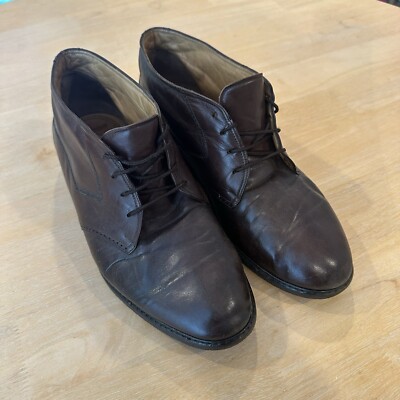 VINTAGE BALLY SHEFFIELD HIGH TOP MEN S SHOE - BROWN size 11M