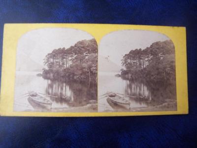 Stereo View Stereokarte - British Landscape Friar's Cragg Derwentwater