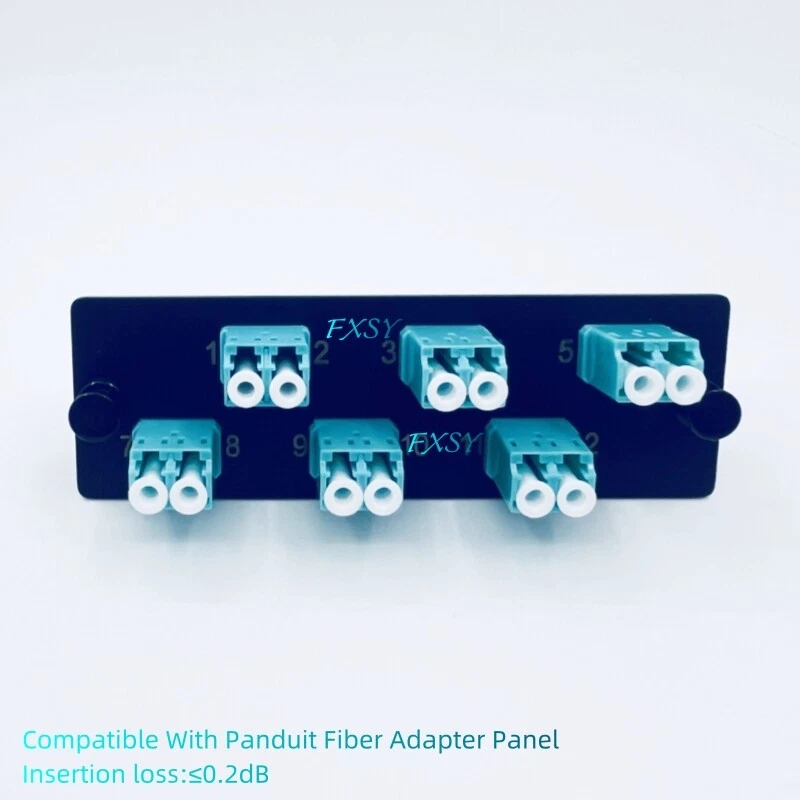 Fiber Adapter Panel OM3/OM4 6 LC Duplex Adapters for data center cabling Rack - Image 3 of 4