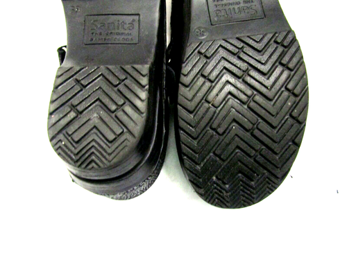 Mocasines SANITA NEGRO INCRUSTADO TELA GRUESA Mary Janes COMFORT 38/7-7,5 EE. UU. - Imagen 16 de 19