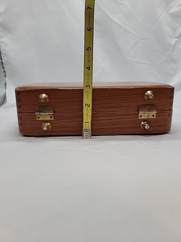Vintage Birds On Branch Wood Box Purse Handbag Decoupage Corduroy Lining - Picture 14 of 19