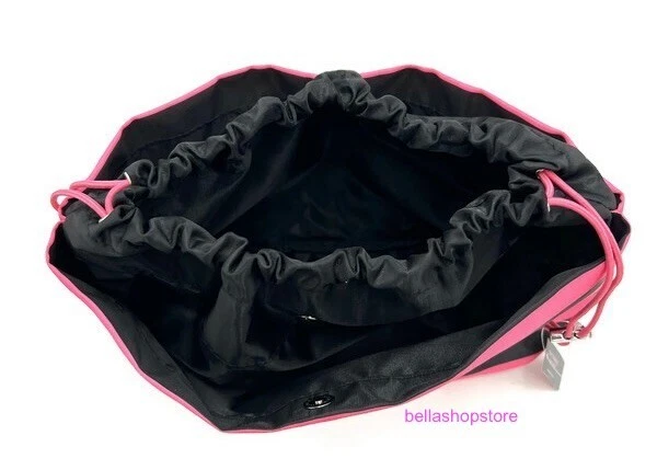 Bolso de Maquillaje Victoria's Secret Bolso de Belleza Rosa y Negro Rayas Logo Nuevo Foto 3 de 3