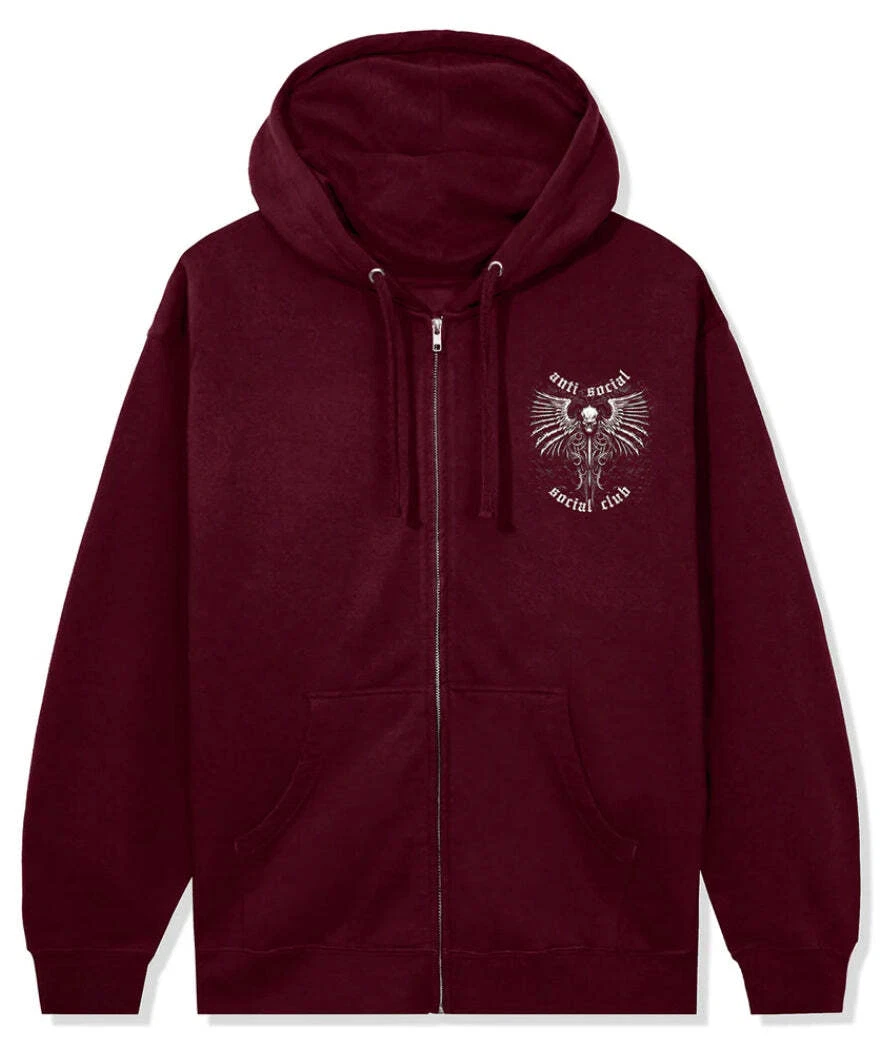 Anti social club zip up hoodie sale