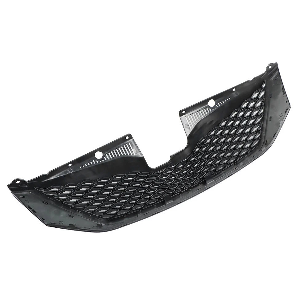 Parrilla superior delantera negra brillante nido de abeja apta para Toyota Sienna 2011-2017 Foto 4 de 4