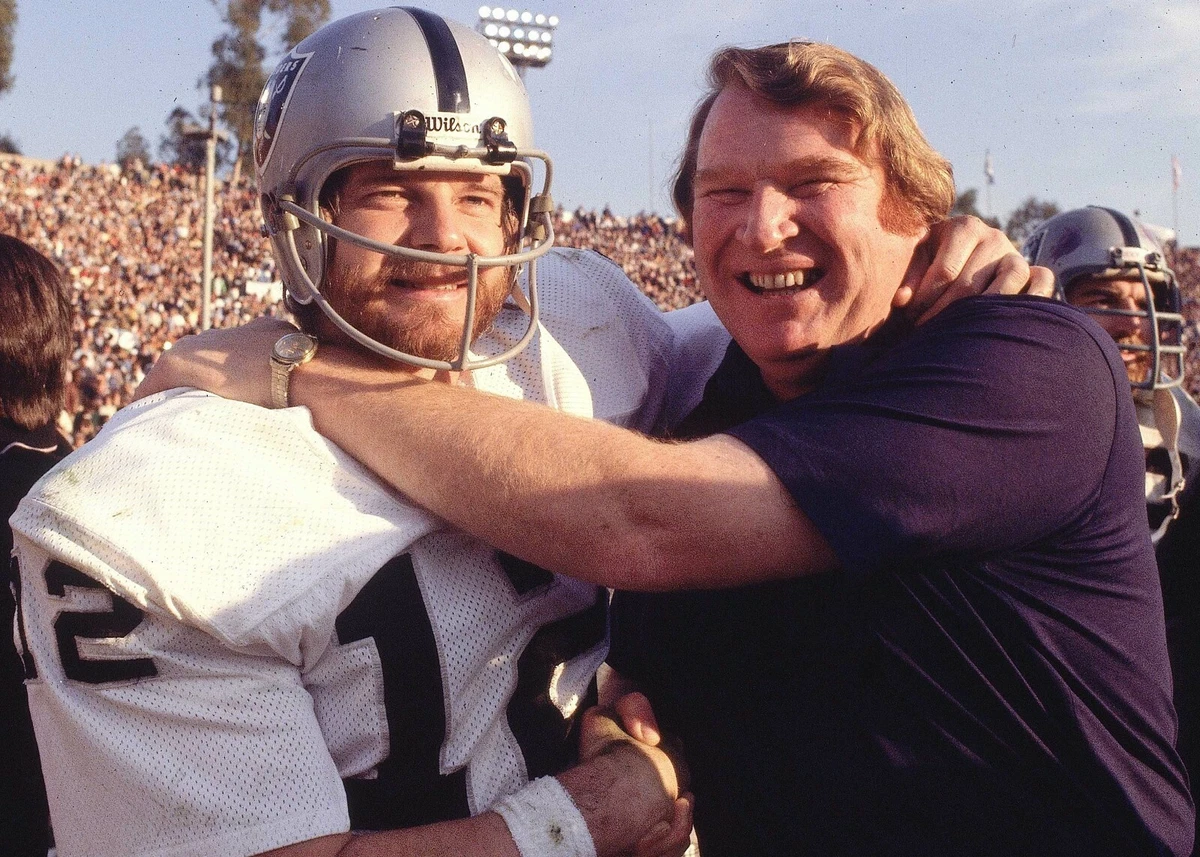 FOOTBALL Ken Stabler John Madden Oakland Raiders Super Bowl