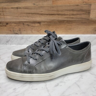 ECCO Soft Men's Sneakers Shoes Size EU 48 US Gray Leather Casual 