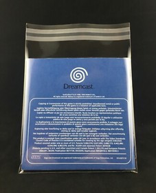 Sega Dreamcast  - Instruction Manual Sleeves / Protectors (50 Pack) 