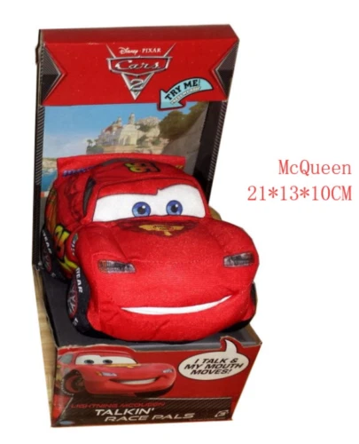 Disney Cars Lightning McQueen Talking Race Pals Soft Stuffed Plush Doll Gift Toy