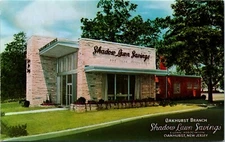 Postcard NJ Oakhurst Monmouth County Branch of Shadow Lawn Savings Bank 1960 M32