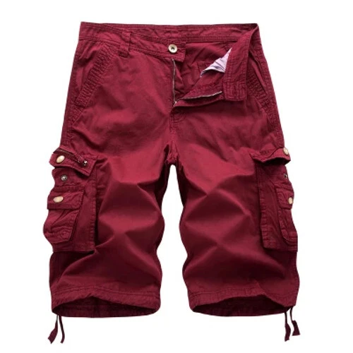 Herren Cargo Shorts Freizeit Einfarbig Mehrere Taschen, Farboptionen - Bild 27 von 32
