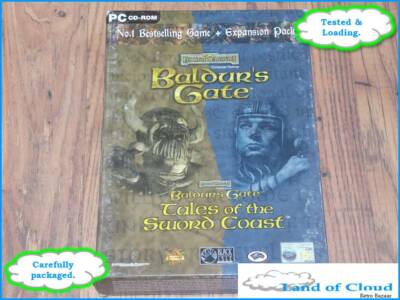 Baldurs Gate & Tales of the Sword Coast Expansion Pack Boxed PC Game - SAFE POST