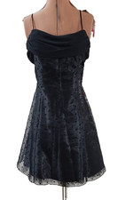 Size 9-10 Womens Coctail Little Black Dress Betsy & Adam Spaghetti Straps