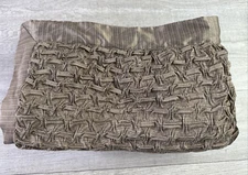 Set Of 2 Metropolitain Home Euro Pillow Sham Covers Brown Striped Textured 29”