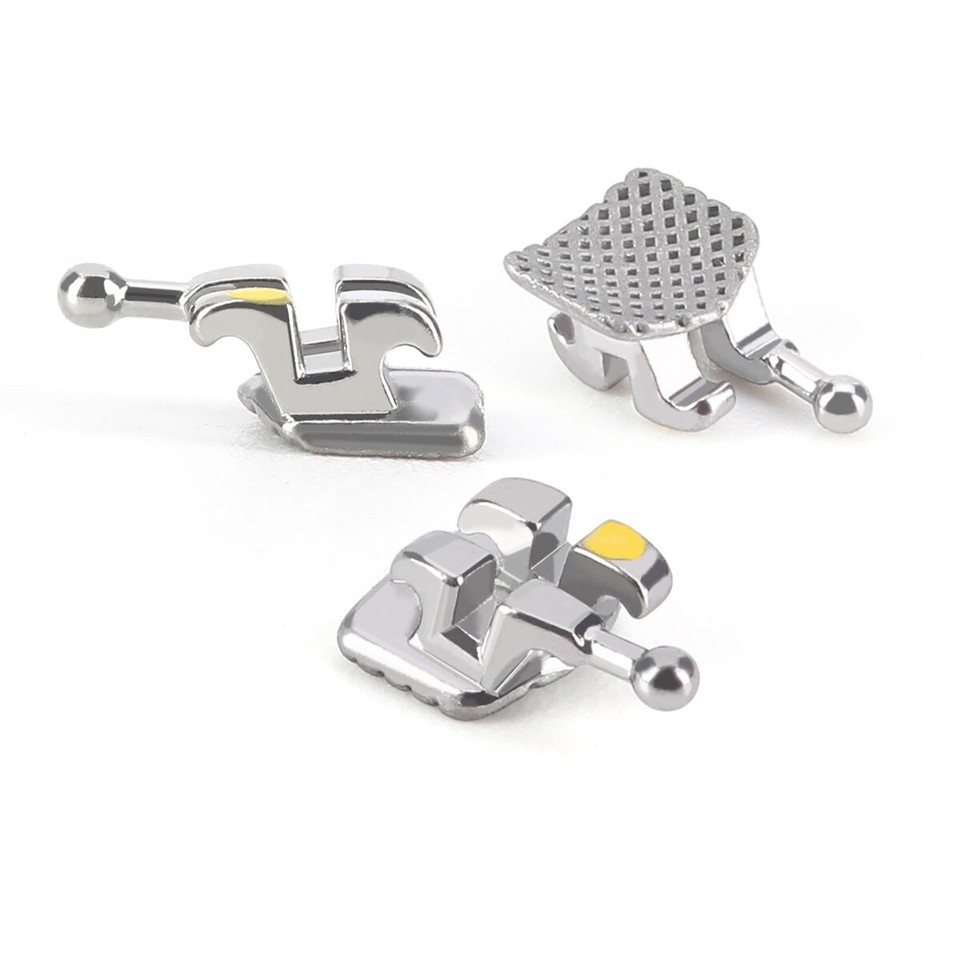 Lot De 20 Attaches Dentaires (Brackets) Orthodontie Métal Standard Roth - MBT, Crochets 3-4-5