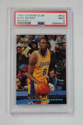 1996-97 Stadium Club KOBE BRYANT #R12 Rookie RC Graded PSA 9 Mint 
