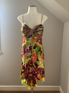 Robe De Soirée Mary L Couture En Jersey Mat - Taille 0 Rose à Strass - Neuf Sans étiquettes