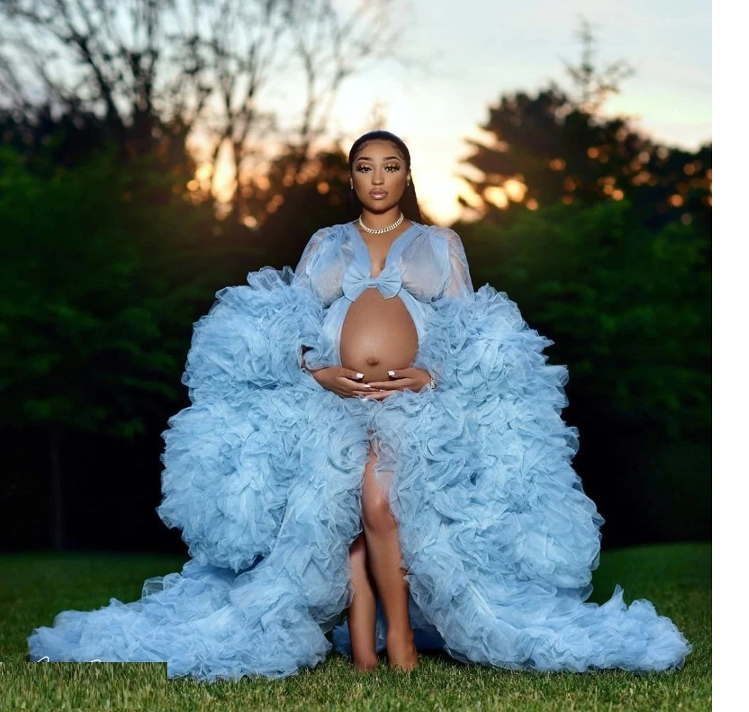 tulle maternity dress for photoshoot maternity gown for