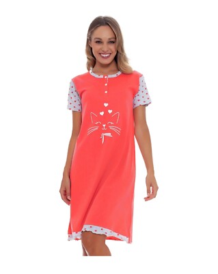 Camicia Da Notte Donna Cotone | Pigiama Corto Stampato Cuori - Marvmys - Foto 5