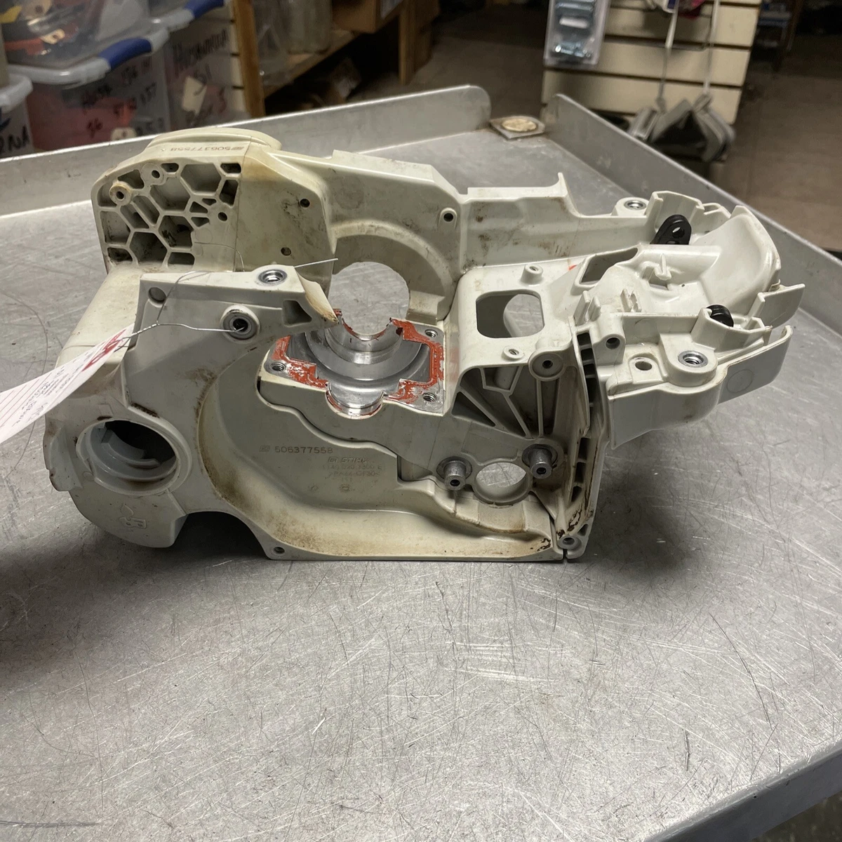 OEM GOOD USED STIHL MS 391 CHAINSAW OIL TANK ENGINE HOUSING 1140 020 3300