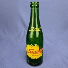 Vintage 1957 Squirt Soda 7oz Soda Pop Green Glass Duraglas Bottle