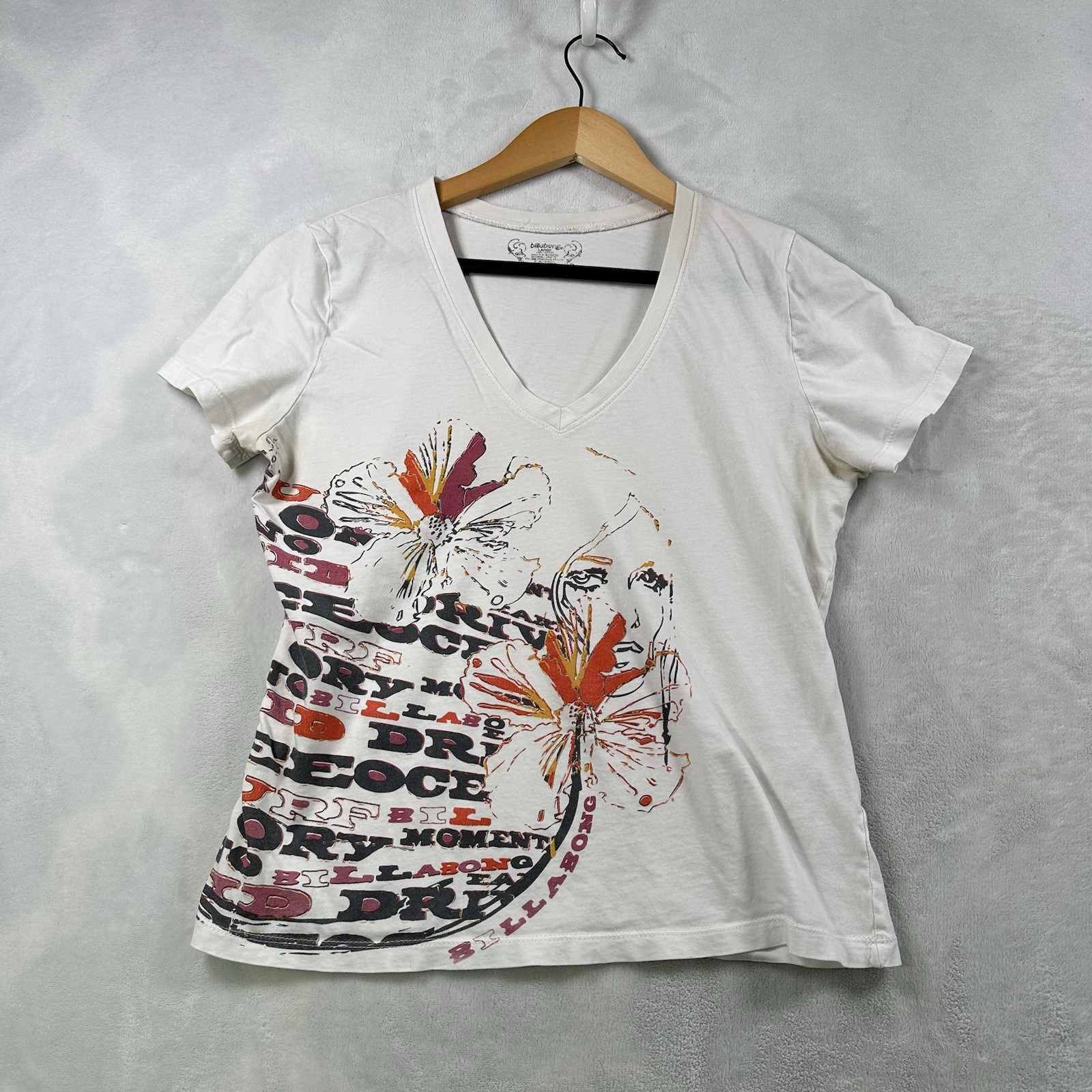 Billabong Women's Good to Be Loved Graphic T-Shirt Vintage Y2K Size Large
