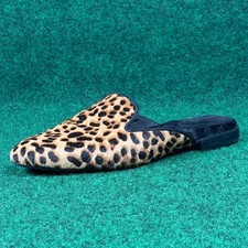 Birdies The Phoebe Cheetah Print Calf Hair Mules Flats Womens 8.5 Animal Print
