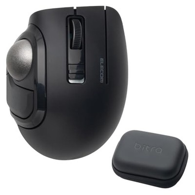 ELECOM bitra Bluetooth 2.4GHz  Trackball Mouse Quiet Thumb M-MT1MRSABK Black