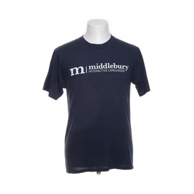 Port & Company, T-shirt, Größe: M, Blau, Baumwolle/Polyester, Print, Herren #J2U