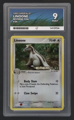 Linoone 34/106 ACE graded card