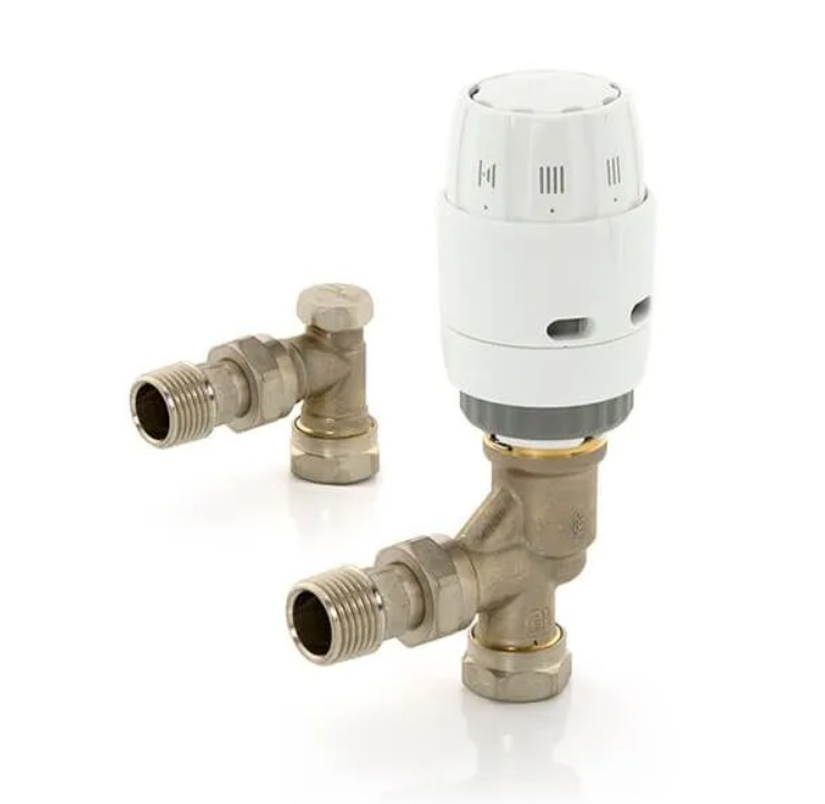 Danfoss RAS-B2 Dynamic Thermostatic Radiator Pack - 10mm - Angled - 013G7663