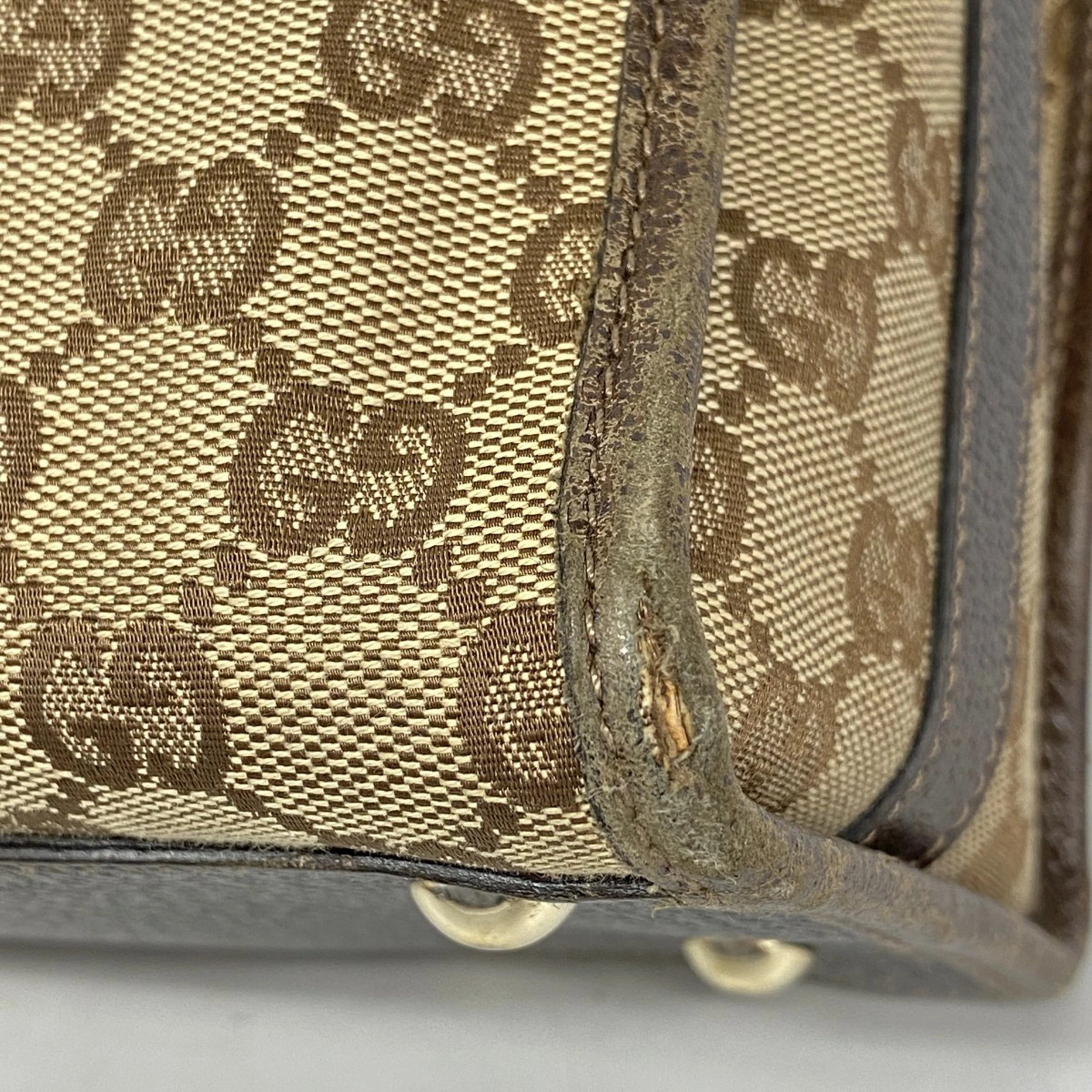 Gucci GG Canvas Abby Handbag Brown Gold Hardware thumbnail 6