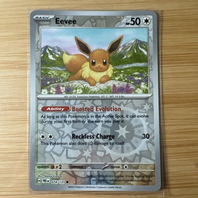 Eevee NM 074/131 Prismatic Evolutions Pokémon TCG Reverse Holo