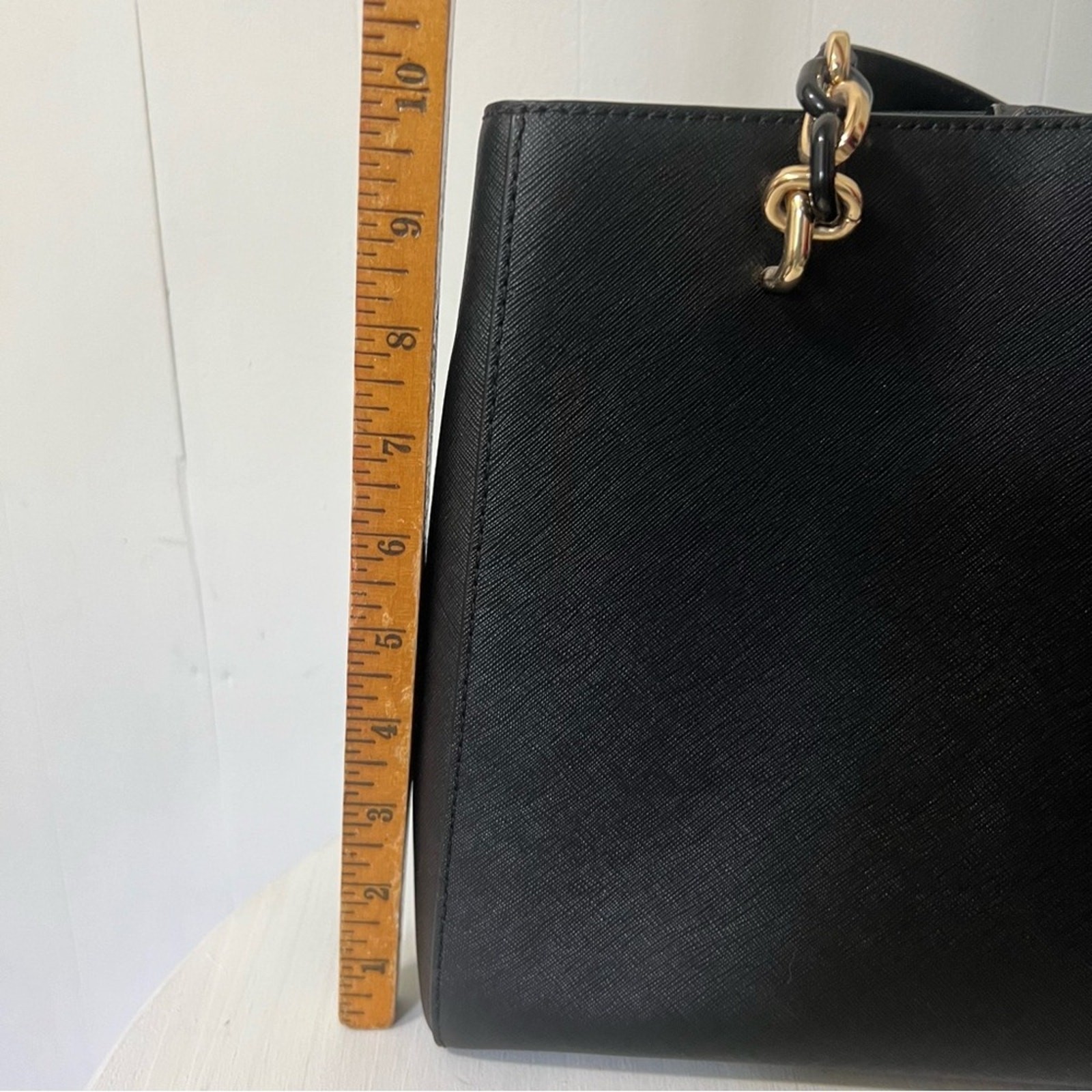 Michael Kors Sofia Black Leather Structured Tote … - image 15