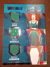 Leaf Tradition Glory of the Game Memorabilia Bird McHale Johnson Celtics 5/5