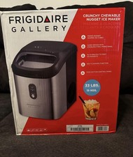 Frigidaire Gallery, 33 lbs. Nugget Ice Maker, Stainless Steel, Grey NEW