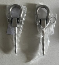 SELEWARE Set of 2 Permanent Antirust 304 Stainless Steel Screw Bracket Heavy Dut