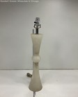 Vintage White Stone Tall Lamp No Shade — photo 1