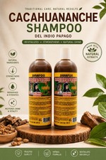 Shampoo Cacahuananche Del Indio Papago 16.9 oz For Hair Loss 2 BOTTLES 