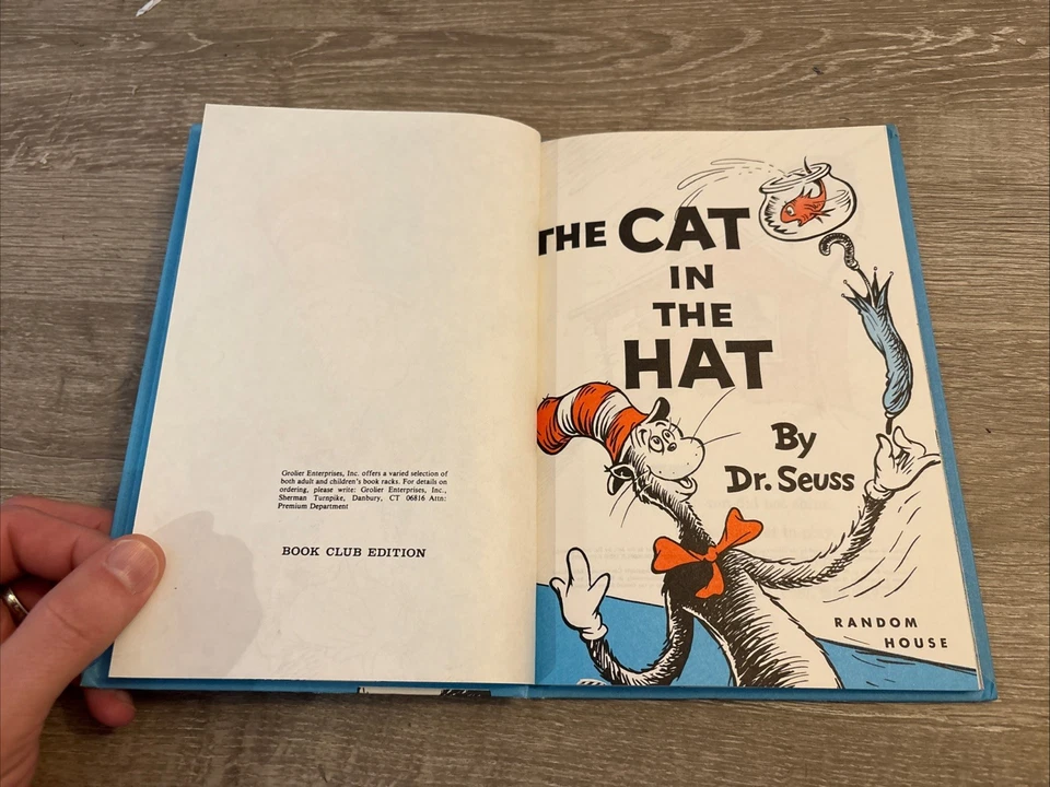 1957 Vintage Dr. Seuss Cat In the Hat Random House Book Club Edition Hardcover - Image 3 of 4